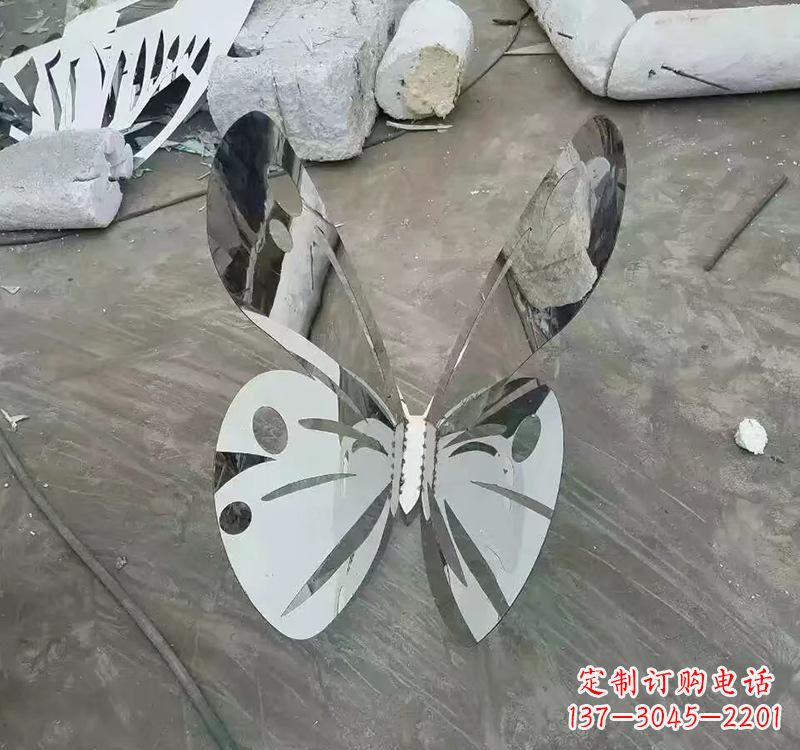辽阳不锈钢园林蝴蝶雕塑精美的艺术之作