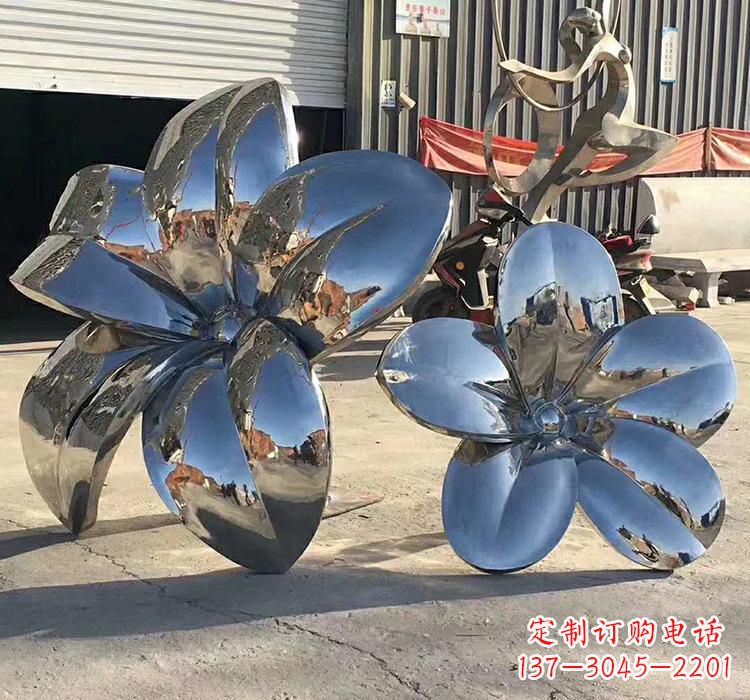 辽阳不锈钢园林艺术荷花雕塑