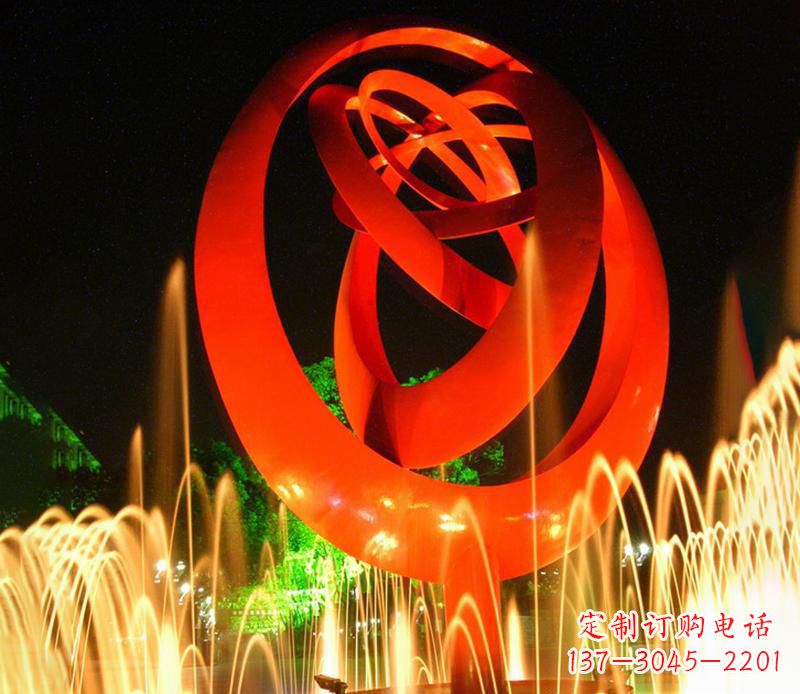 辽阳圆环雕塑抽象的艺术之美