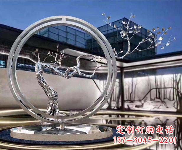 辽阳不锈钢圆环景观雕塑给城市带来活力与美感