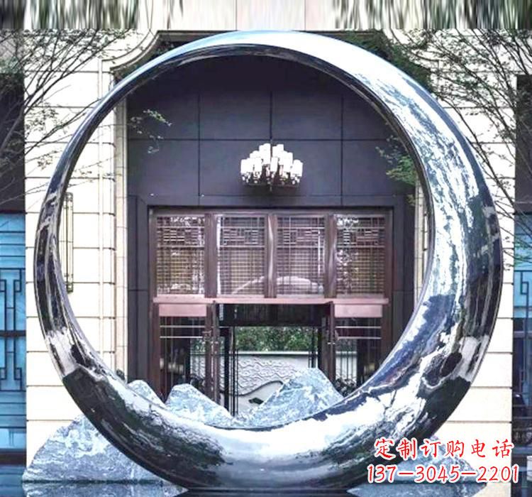 辽阳精美的不锈钢圆环雕塑