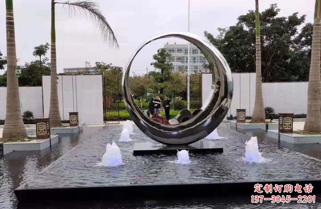 辽阳圆环景观喷泉雕塑视觉与声音的完美结合