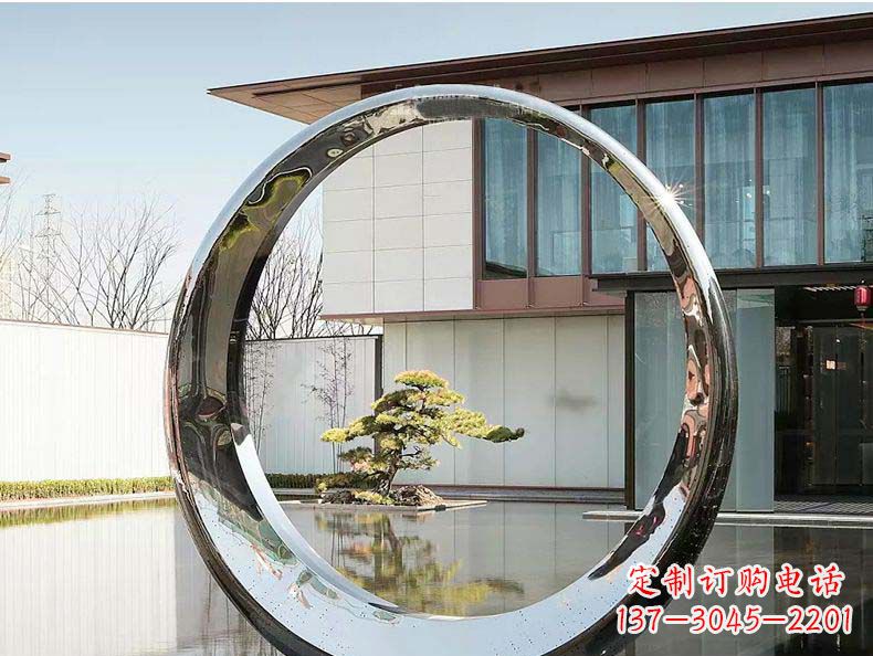 辽阳不锈钢月亮雕塑精美绝伦