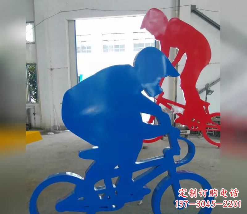 辽阳不锈钢运动骑·精美自行车雕塑