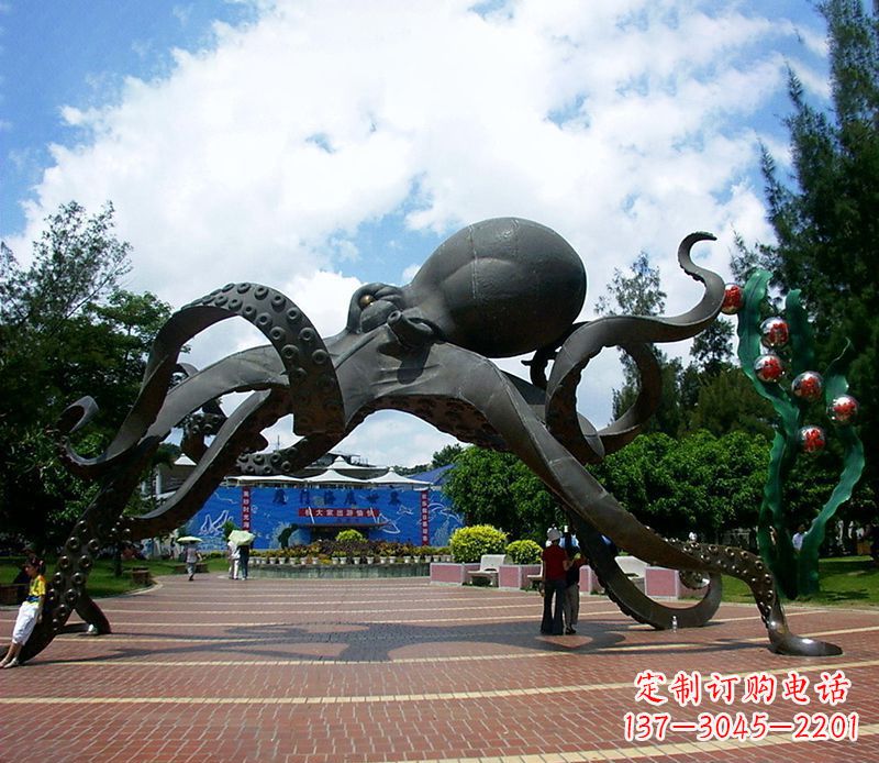 辽阳不锈钢章鱼雕塑精美艺术品