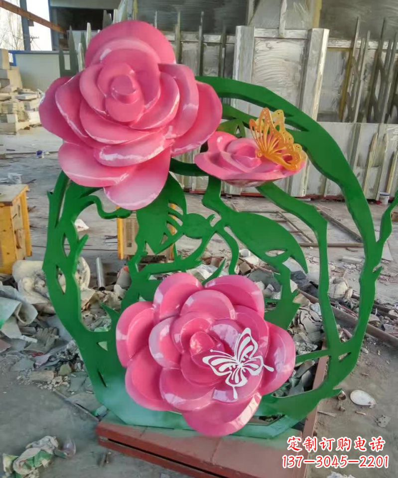 辽阳不锈钢紫荆花雕塑1