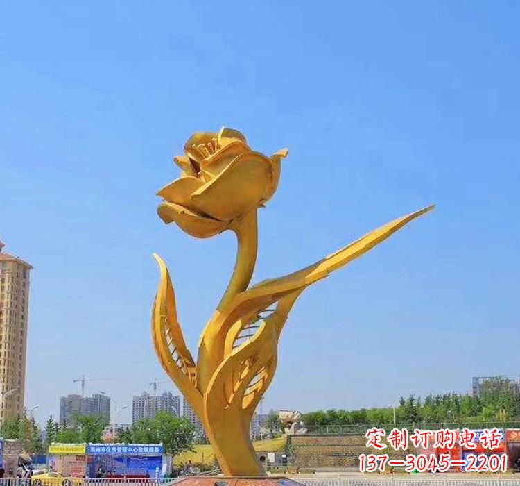 辽阳不锈钢紫荆花雕塑2