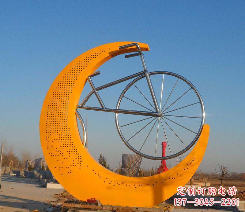 辽阳不锈钢自行车雕塑一次性看到的艺术经典
