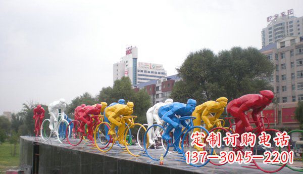 辽阳不锈钢自行车雕塑激情与美感的结合
