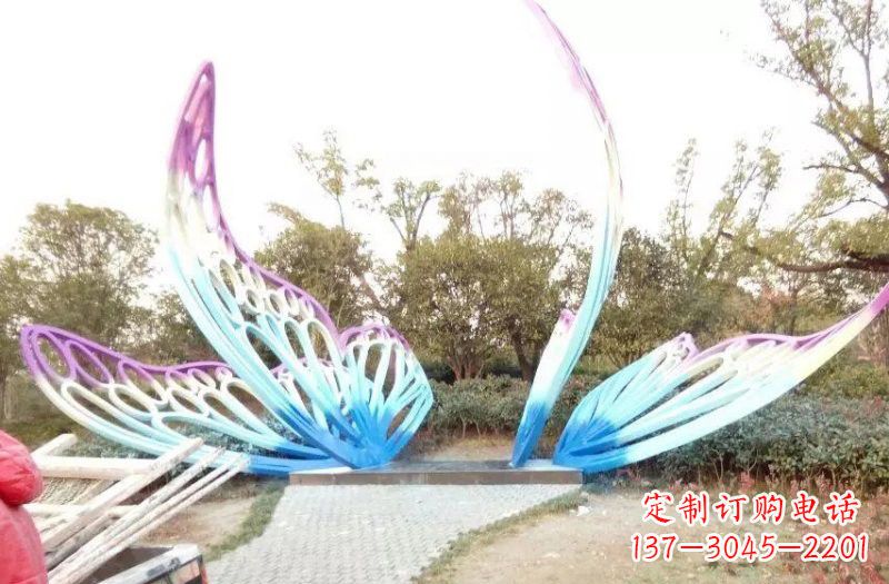 辽阳彩色不锈钢蝴蝶雕塑