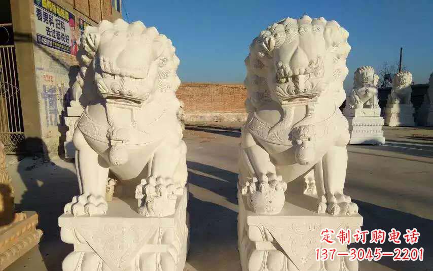 辽阳狮子雕塑象征力量与智慧