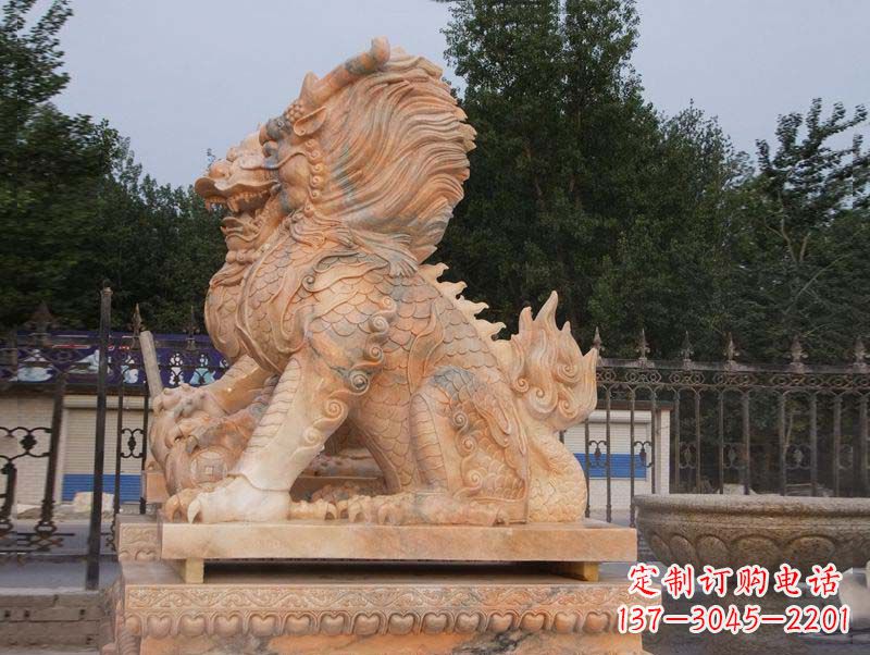 辽阳麒麟门口镇宅石雕