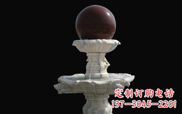 辽阳草白玉风水球石雕