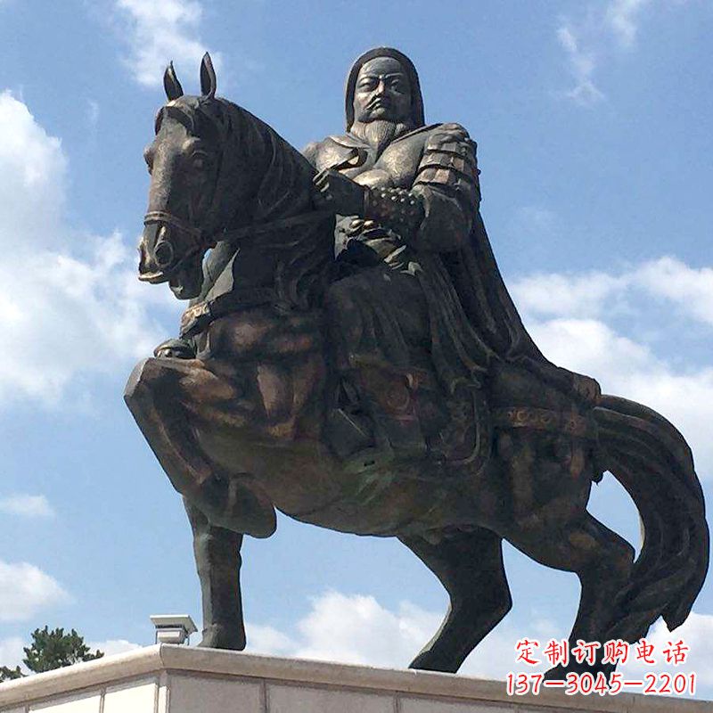 辽阳成吉思汗驰骋铜像象征着不朽的传奇