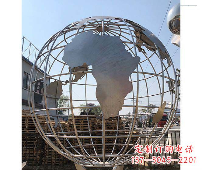 辽阳以城市为灵感的不锈钢地球仪雕塑