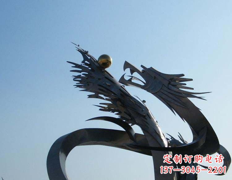 辽阳不锈钢龙雕塑精细的手工艺品