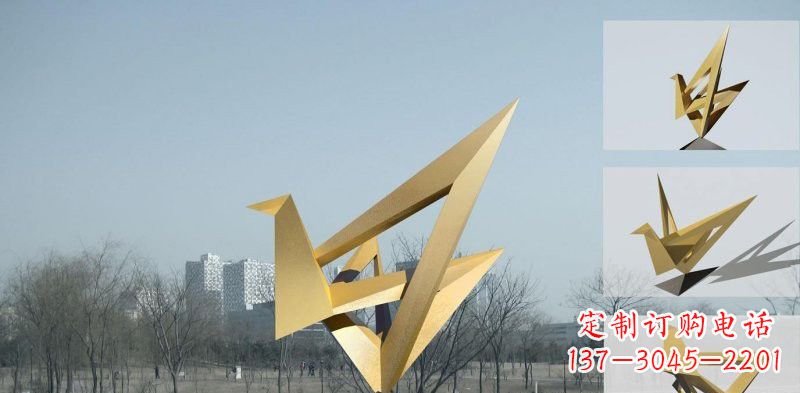 辽阳丹顶鹤雕塑象征着城市的文化和精神