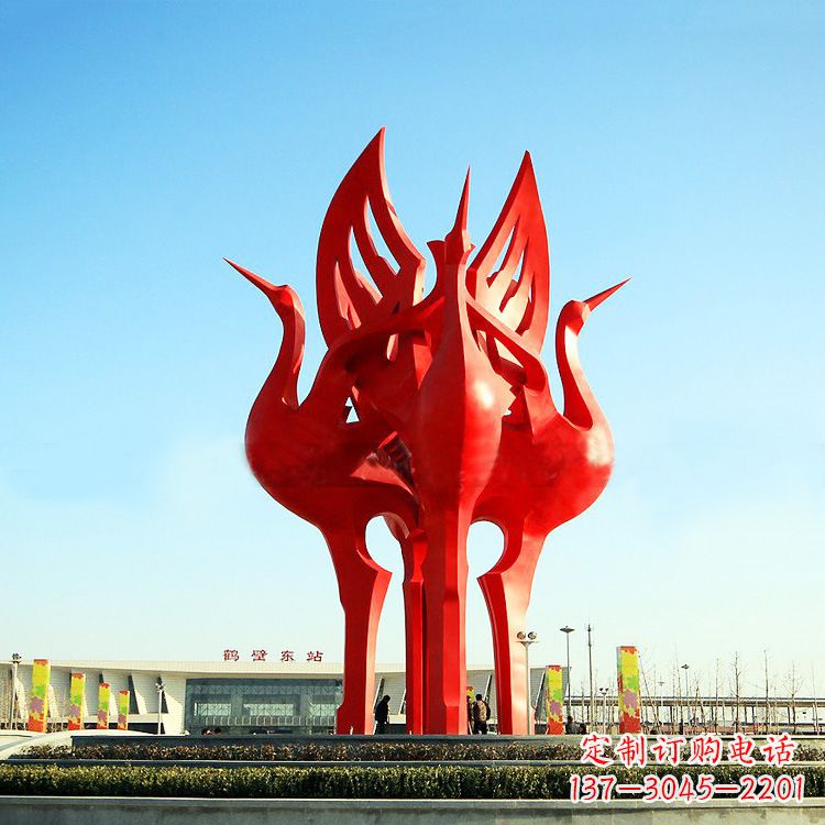 辽阳“仙鹤之歌仙鹤雕塑的精彩瞬间”