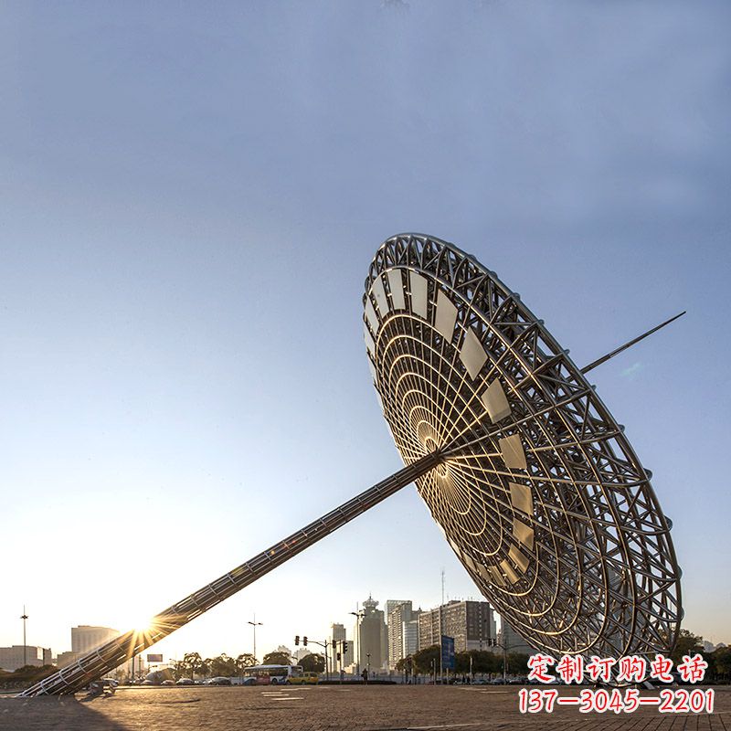 辽阳引领城市风采的大型不锈钢创意日晷雕塑