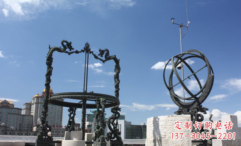 辽阳浑天仪雕塑,见证着城市的历史
