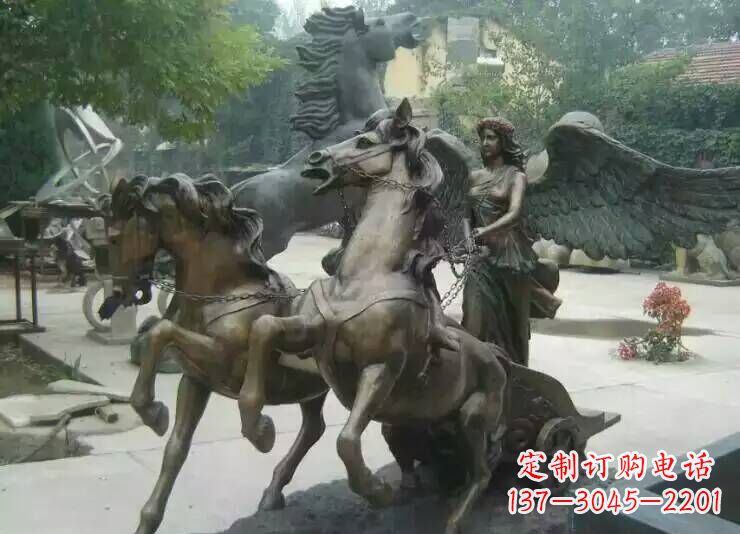 辽阳马雕塑城市广场的一道美丽风景线