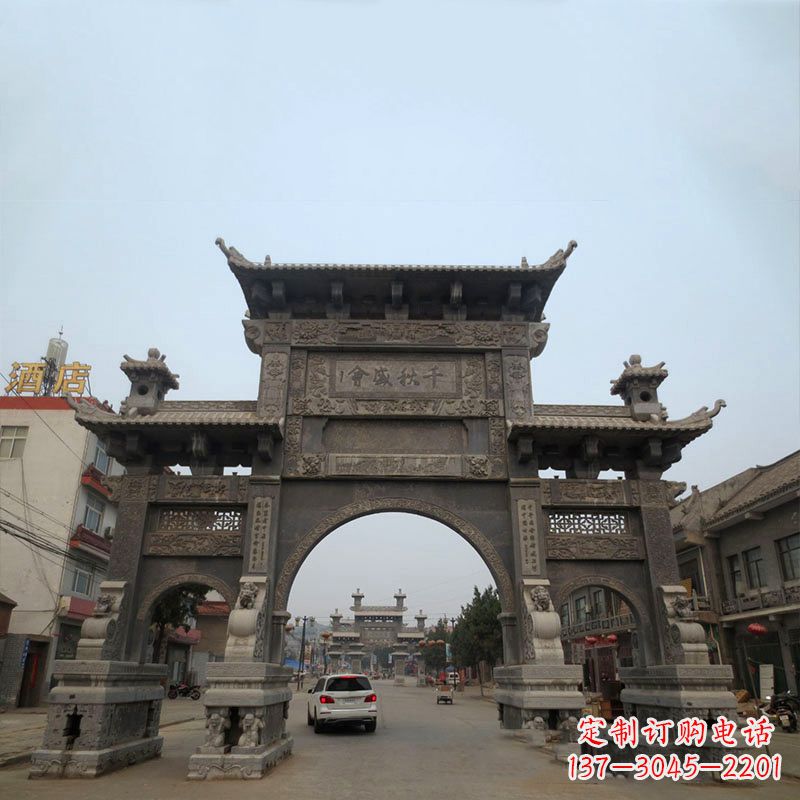 辽阳仿古牌楼雕塑——缔造城市文化新气象
