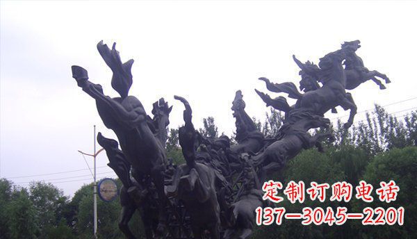 辽阳城市马群广场铜雕