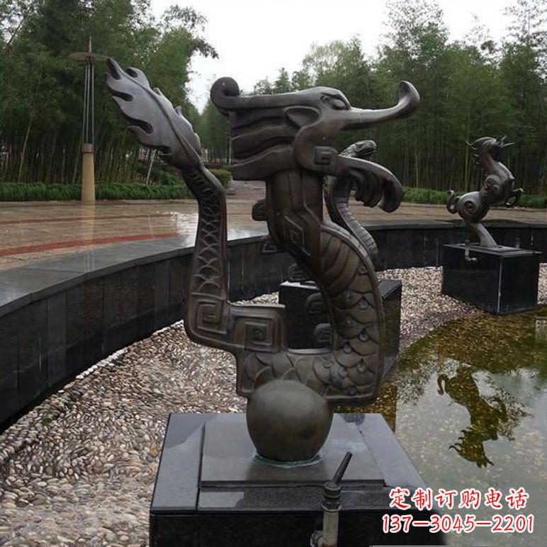 辽阳城市喷泉雕塑 铜雕12生肖喷水喷泉