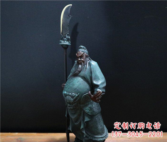辽阳玻璃钢仿铜关公雕塑