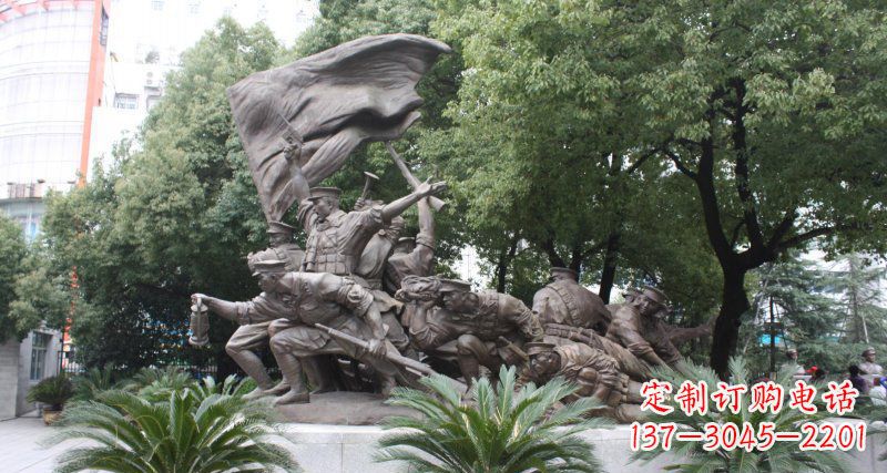 辽阳革命战士的英勇雕塑