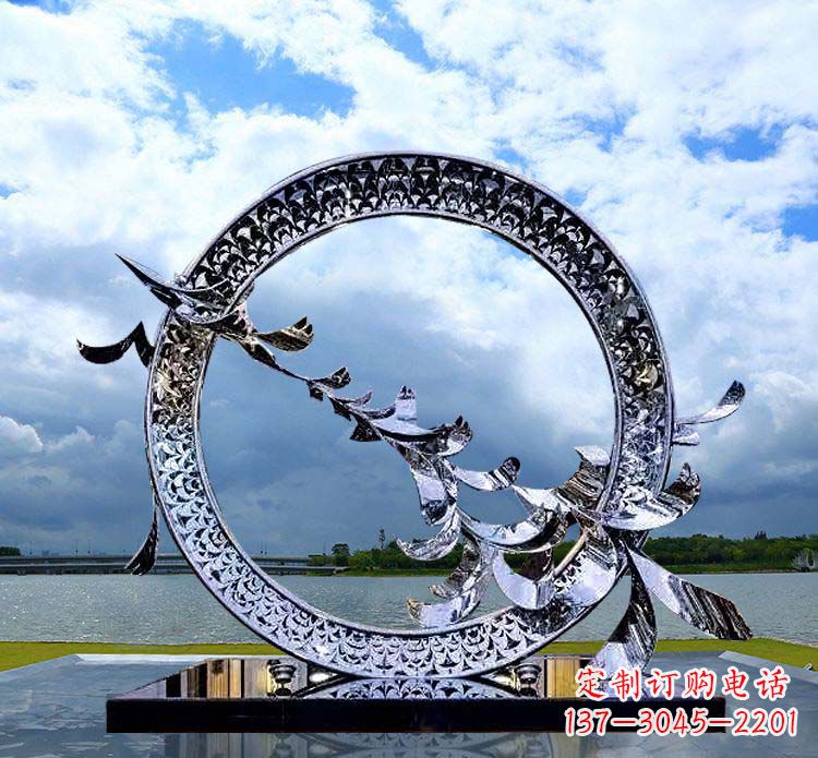 辽阳大雁雕塑不锈钢精美雕刻