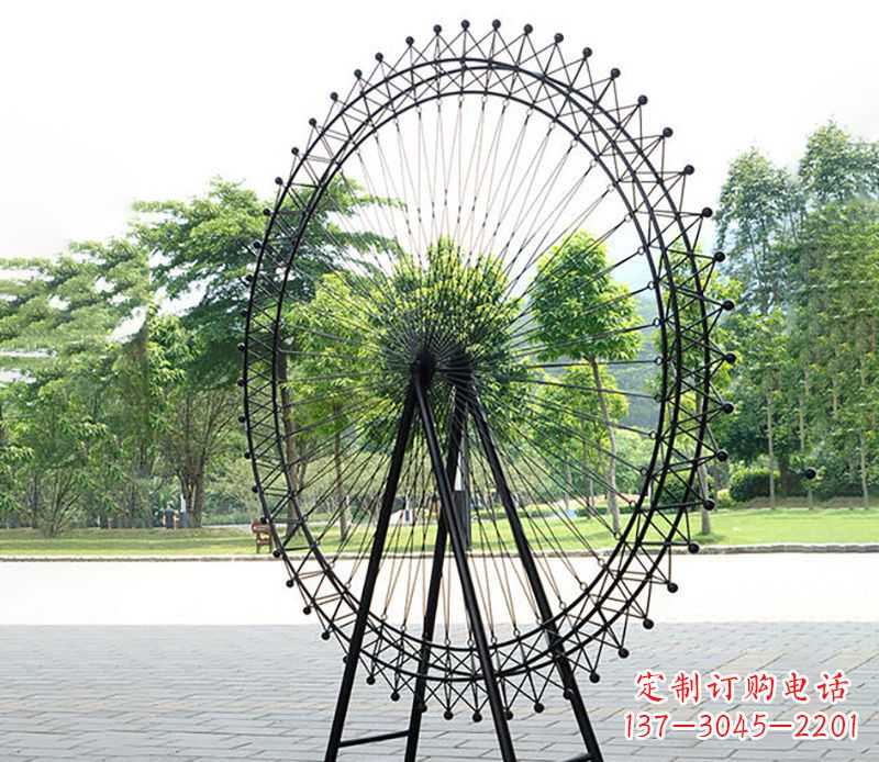 辽阳不锈钢摩天轮雕塑视觉与空间的结合