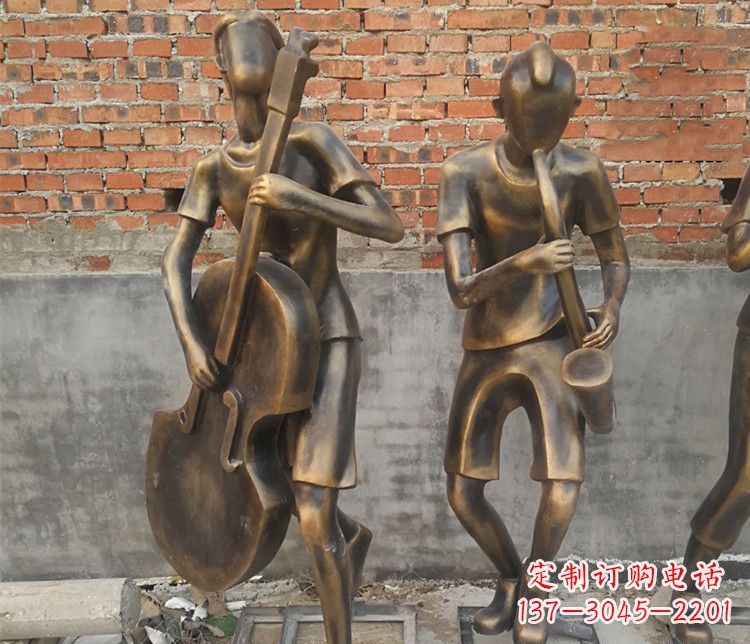 辽阳抽象吹萨克斯人物铜雕