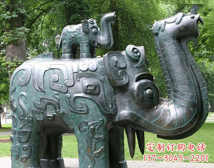 辽阳抽象大象铜雕