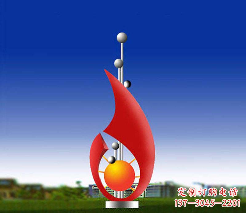 辽阳色彩斑斓的水滴雕塑