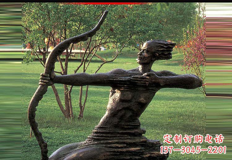 辽阳古代神话中的后羿雕塑