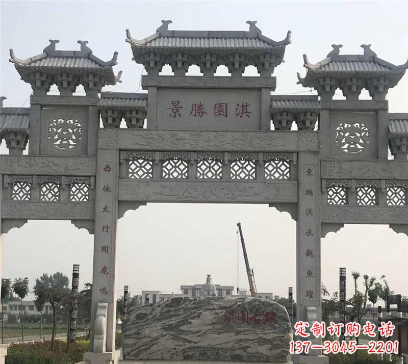 辽阳中国传统石牌坊雕塑