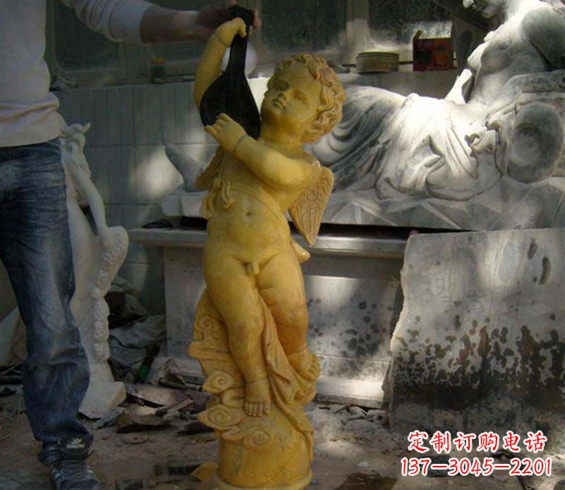 辽阳吹拉弹唱小天使石雕