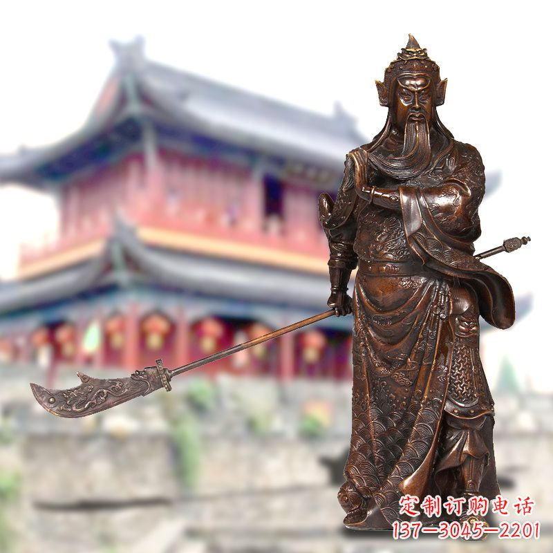 辽阳纯铜关公铜像