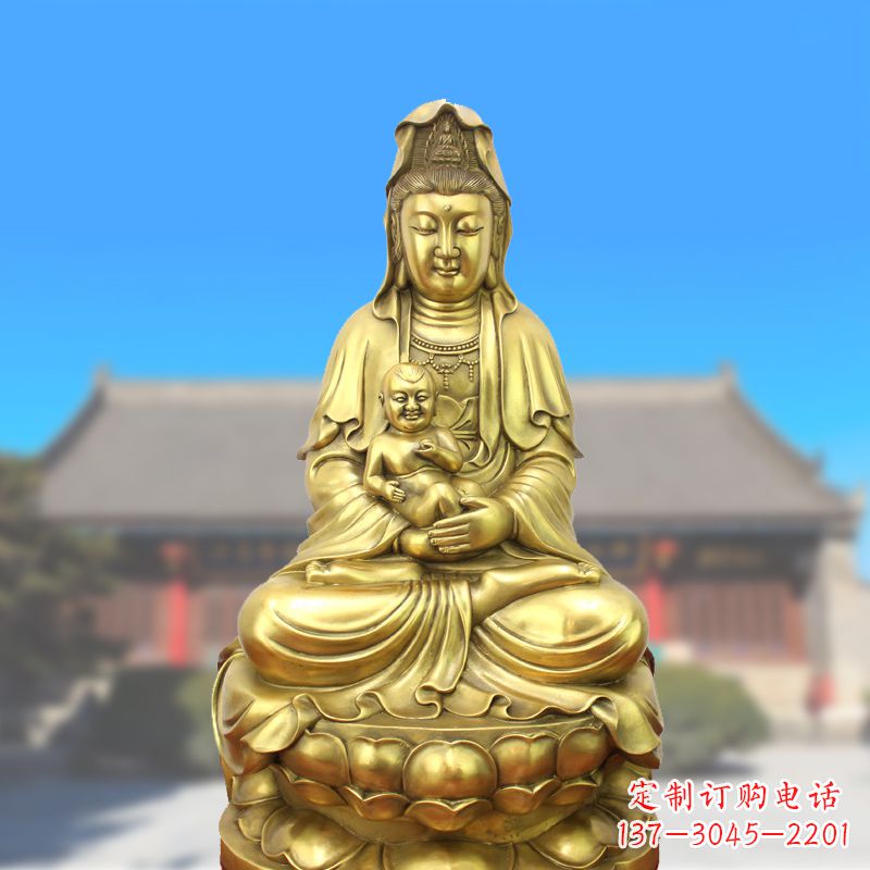 辽阳纯铜观音坐像