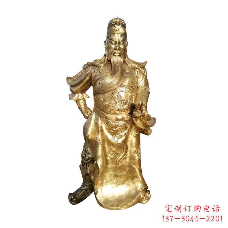 辽阳抒写三国历史关羽雕塑