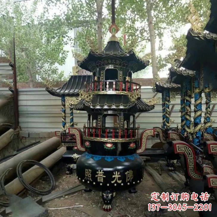 辽阳纯铜香炉雕塑艺术精品