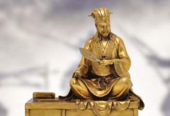 辽阳纯铜诸葛亮雕塑象征中国智慧