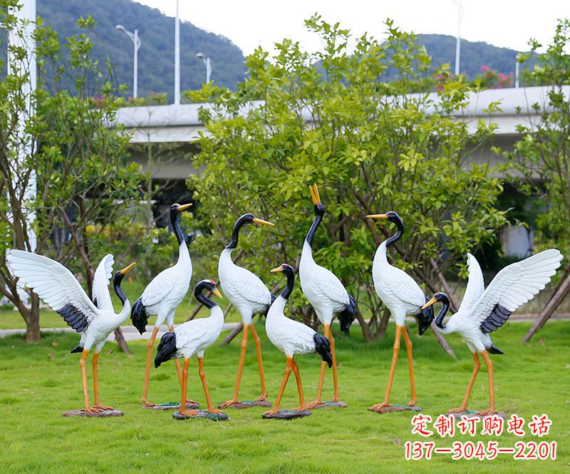 辽阳促销仿真仙鹤动物雕塑