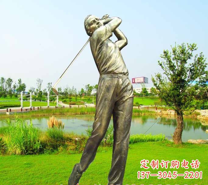 辽阳打高尔夫球人物铜雕222