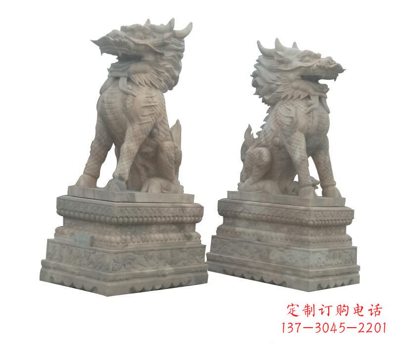 辽阳大理石麒麟神秘之门的守护者