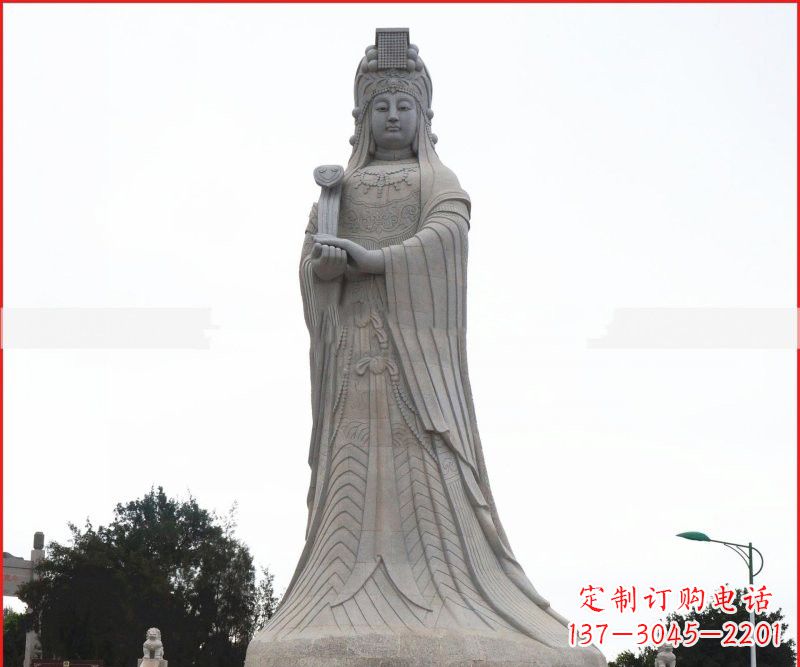辽阳大理石大型妈祖神像雕塑