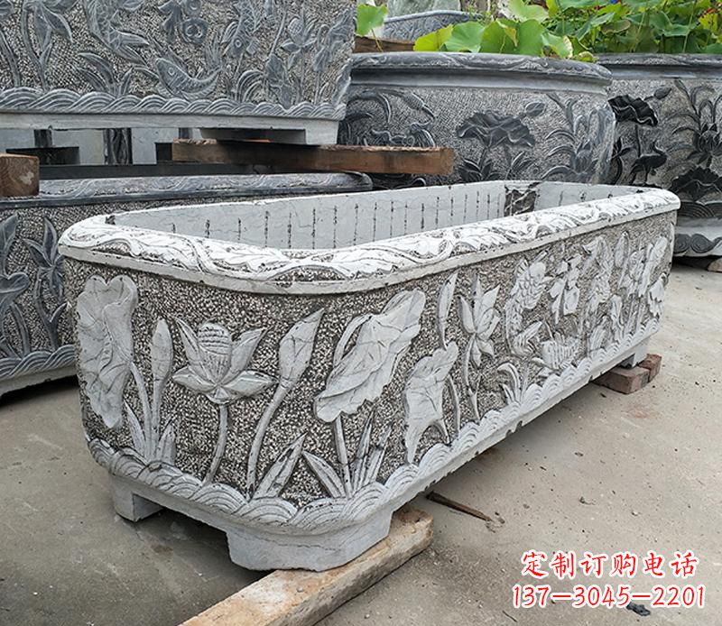 辽阳大理石菊花水缸雕塑