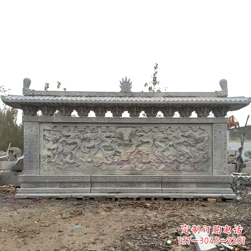 辽阳大理石影壁雕塑美丽的艺术精品