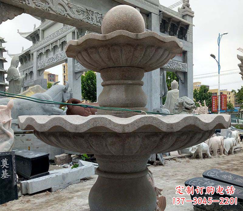 辽阳大理石多层喷泉石雕 (3)